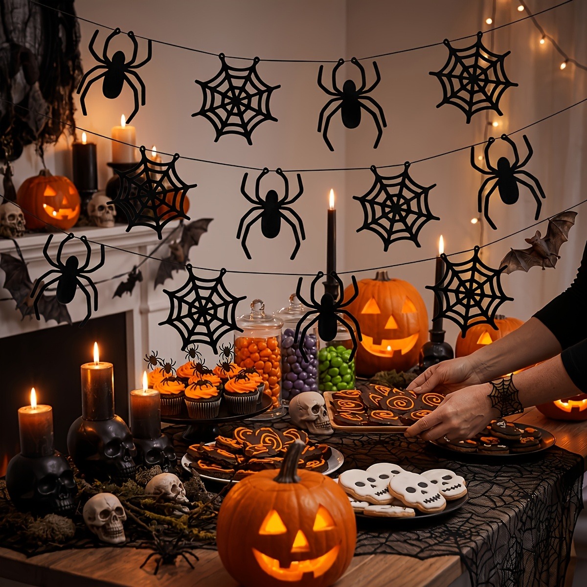 2 sets of Halloween spider web - đánh giá và giá Spider Web Halloween Decoration