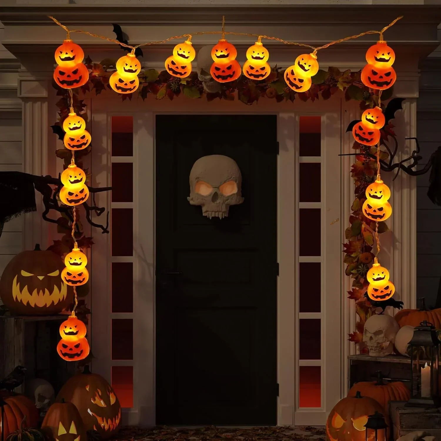Jack O Lantern String Lights, - đánh giá và giá Halloween Led String Lights Orange