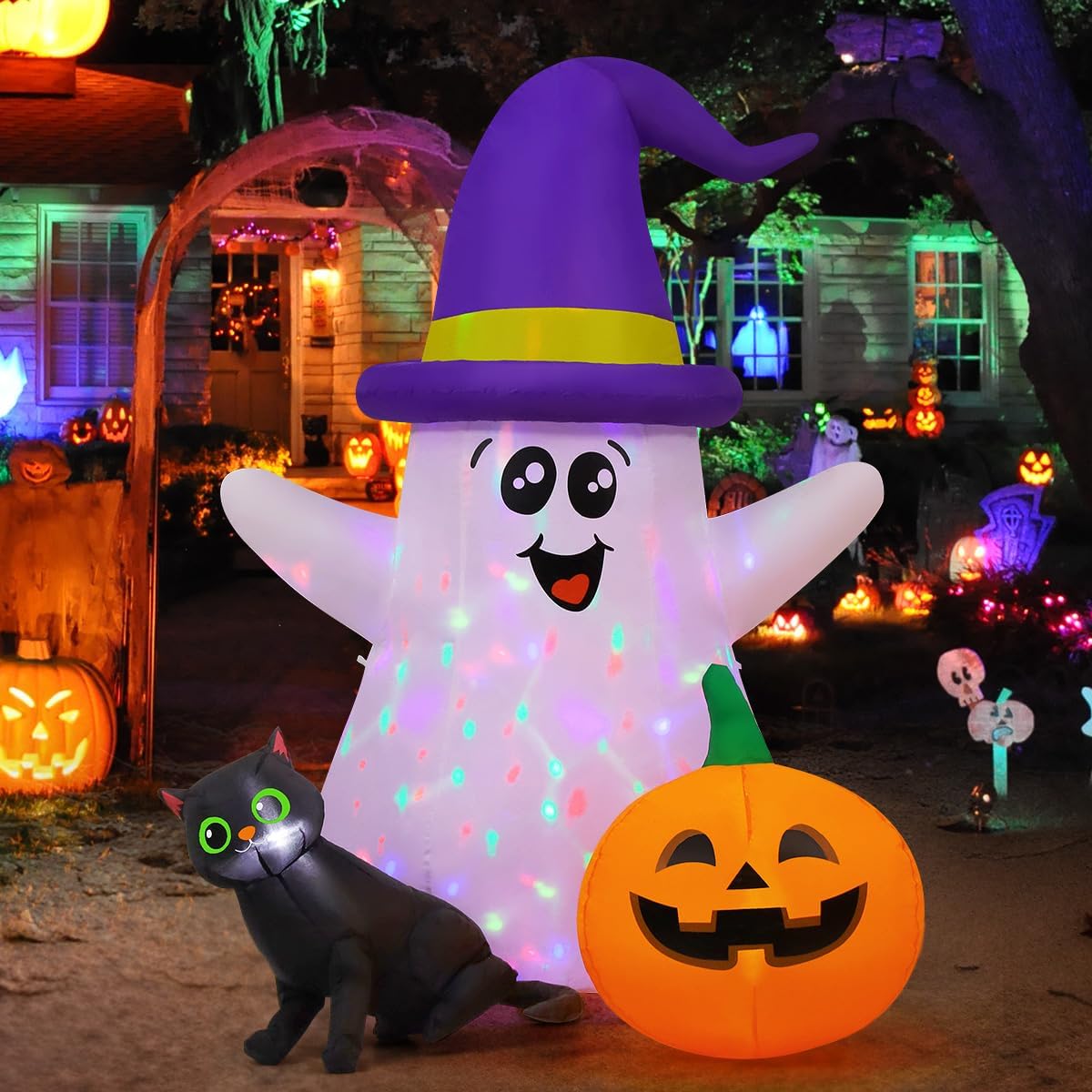 5 Feet Halloween Inflatables G - đánh giá và giá Halloween Pumpkin Decor Led