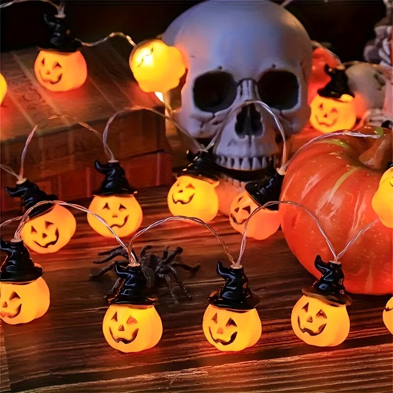 1.5M/59.06in Halloween Pumpkin - đánh giá và giá Halloween Led String Lights Orange