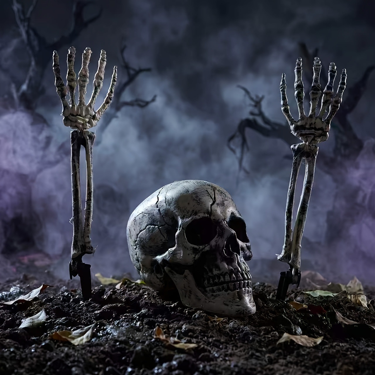 3PCS Halloween Yard Decor Set  - đánh giá và giá Halloween Skeleton Decoration