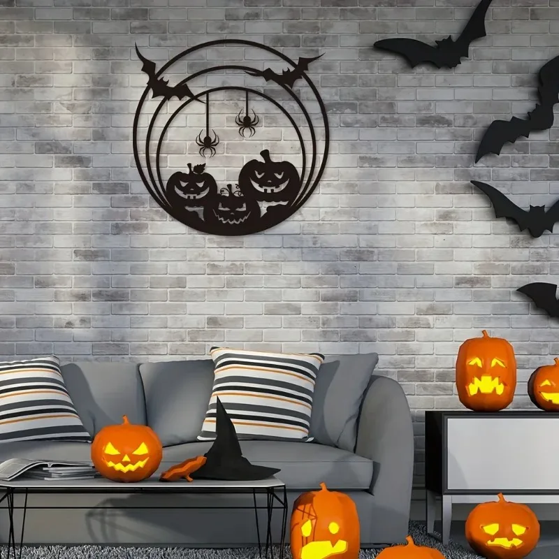 Halloween Metal Wall Art Pumpk - đánh giá và giá Spider Web Halloween Decoration