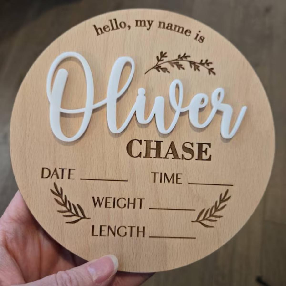 1Pc Custom Baby Announcement S - đánh giá và giá Halloween Party Supplies