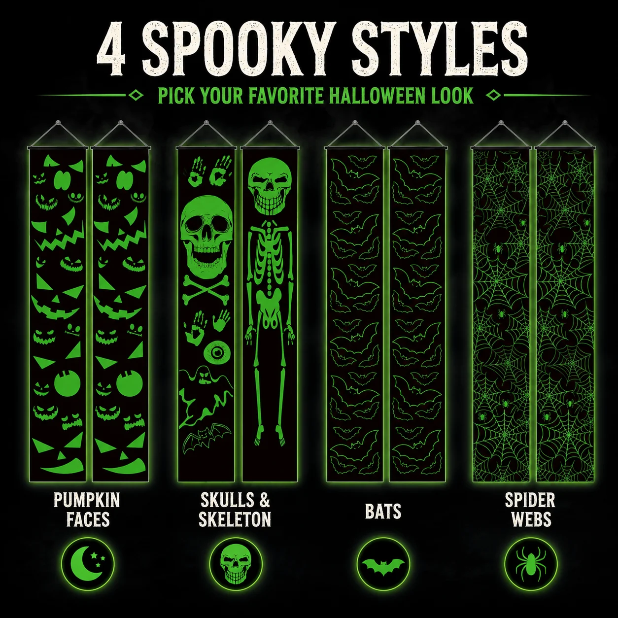 2PCS Glow in the Dark Hallowee - đánh giá và giá Halloween Skeleton Decoration