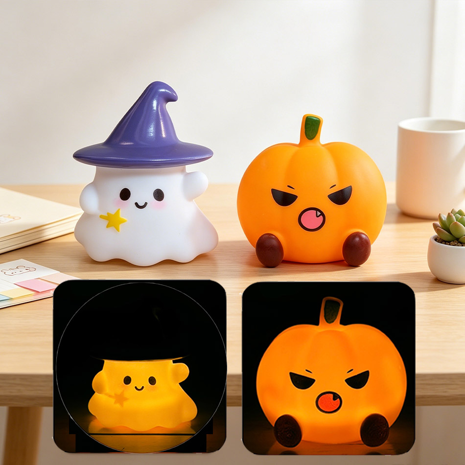 Kawaii Witch Ghost Pumpkin Sil - đánh giá và giá Halloween Pumpkin Decor Led