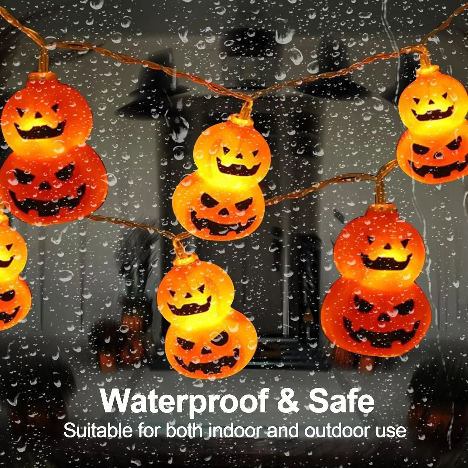 Jack O Lantern String Lights,  - đánh giá và giá Halloween Led String Lights Orange