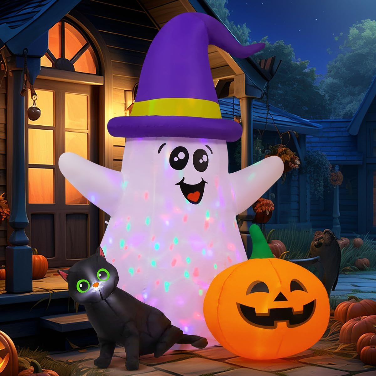 5 Feet Halloween Inflatables G - đánh giá và giá Halloween Pumpkin Decor Led