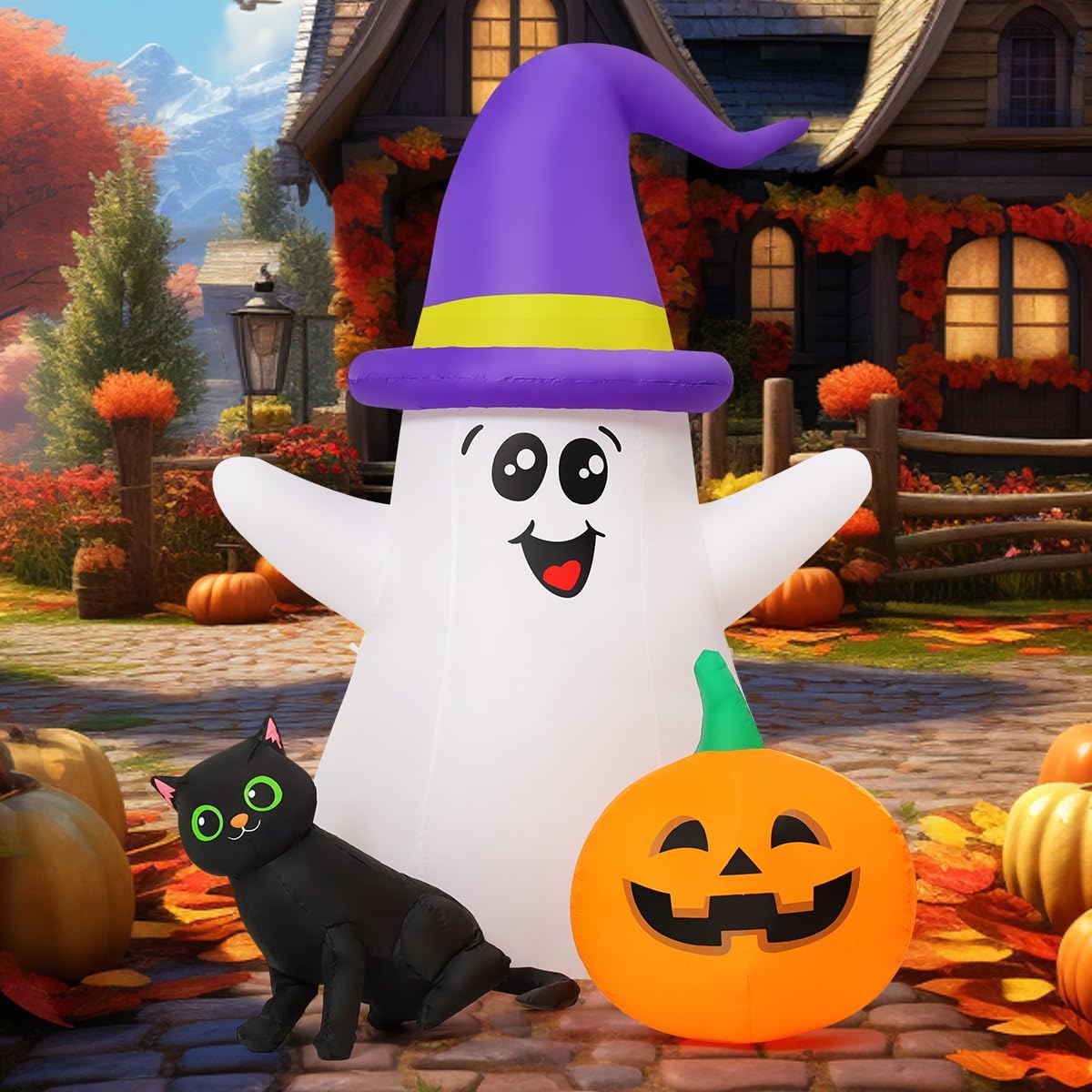 5 Feet Halloween Inflatables G - đánh giá và giá Halloween Pumpkin Decor Led
