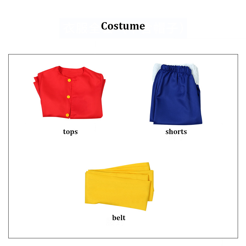 Luffy Cosplay Costume Hat Wig  - đánh giá và giá Halloween Costume Kids