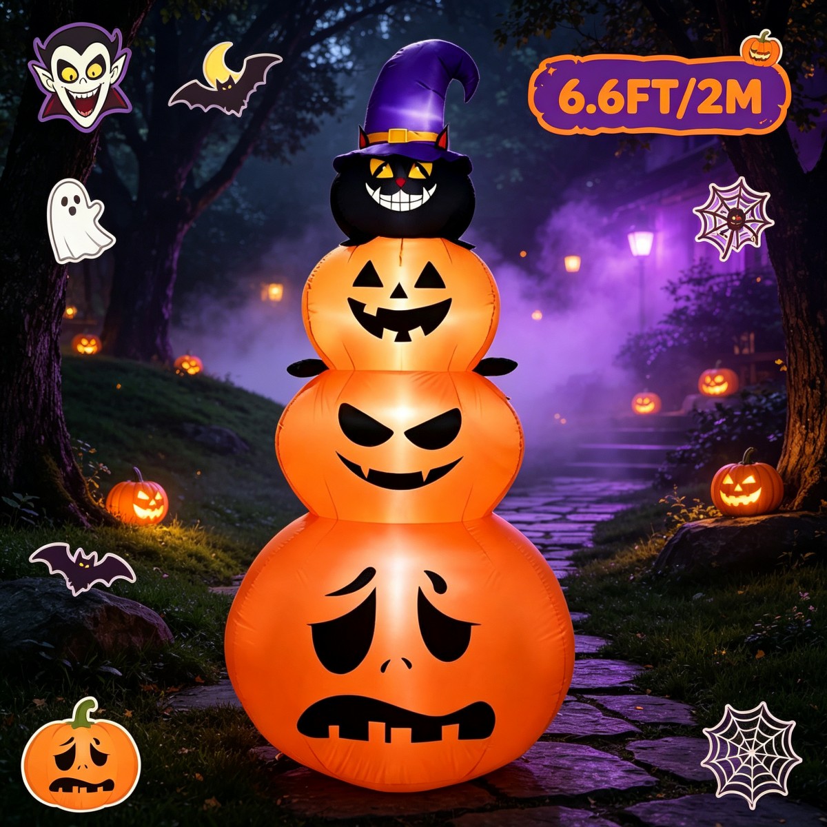 Outdoor Holiday Decorations Ha - đánh giá và giá Halloween Pumpkin Decor Led