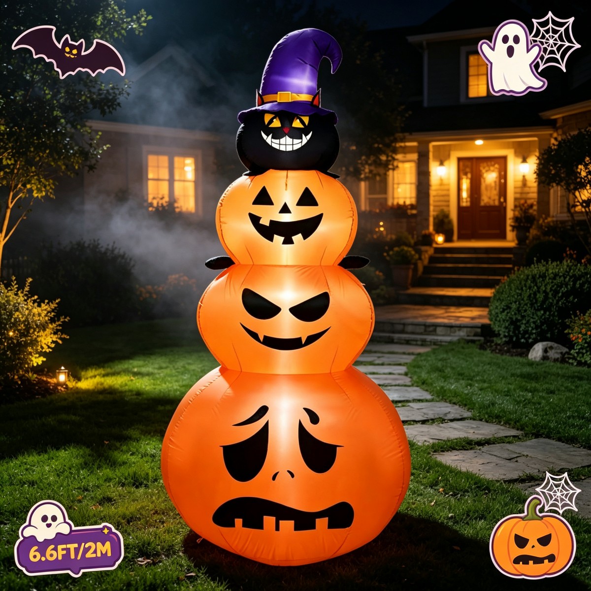 Outdoor Holiday Decorations Ha - đánh giá và giá Halloween Pumpkin Decor Led