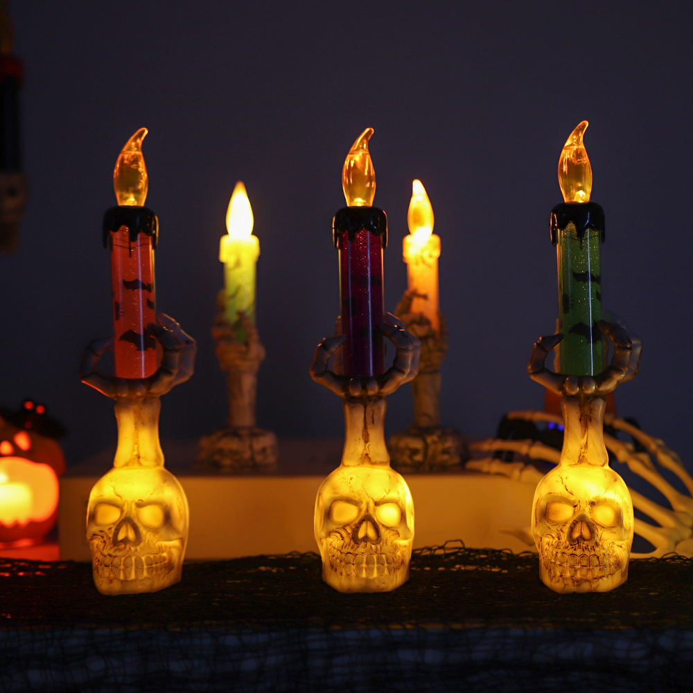 Halloween Skeleton Hand Candle - đánh giá và giá Halloween Pumpkin Decor Led